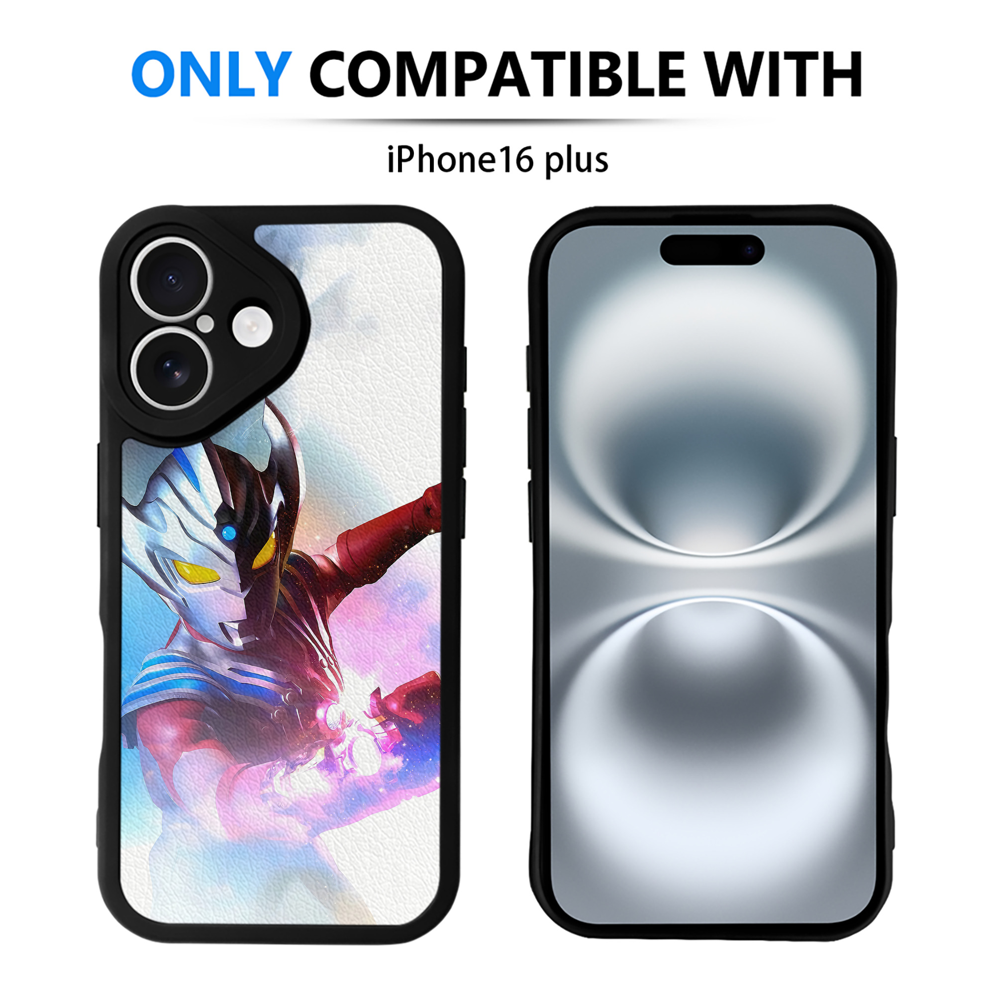 （画像用） ウルトラマン Ultraman 【iPhone 16シリーズ対応】シリコンスマホケース（レザー調） 材質：シリコン